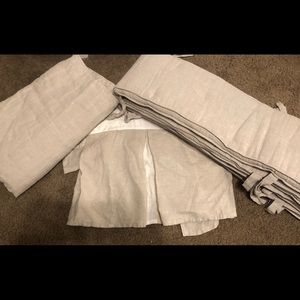NEW Restoration Hardware Crib Bumper/Skirt/Blanket